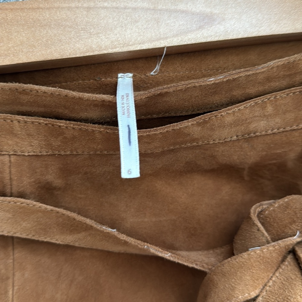 Free People Tan Suede Midi Skirt - Picture 7 of 13